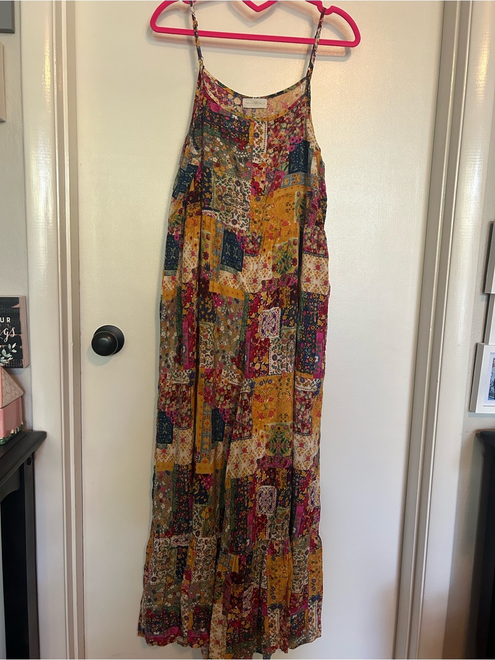 NATURAL LIFE Multicolor Zoe Wide-Leg Jumpsuit in Mandela Patchwork Print - Picture 8 of 12